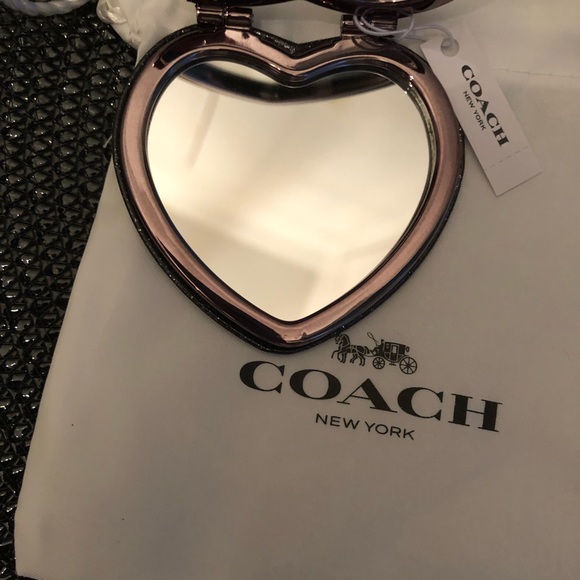 Coach Accessories Hp Coach Glitter Heart Mirror Compact Poshmark